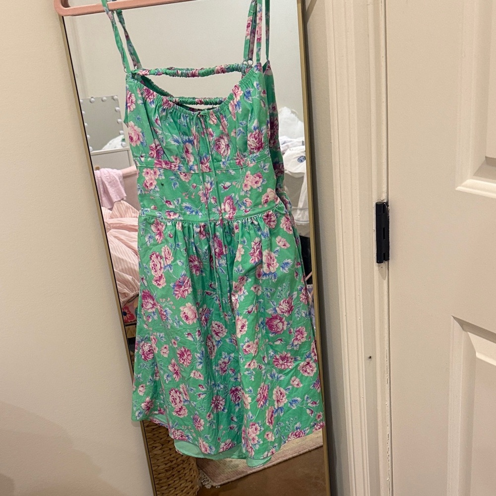 Zara Mint Green Floral Dress